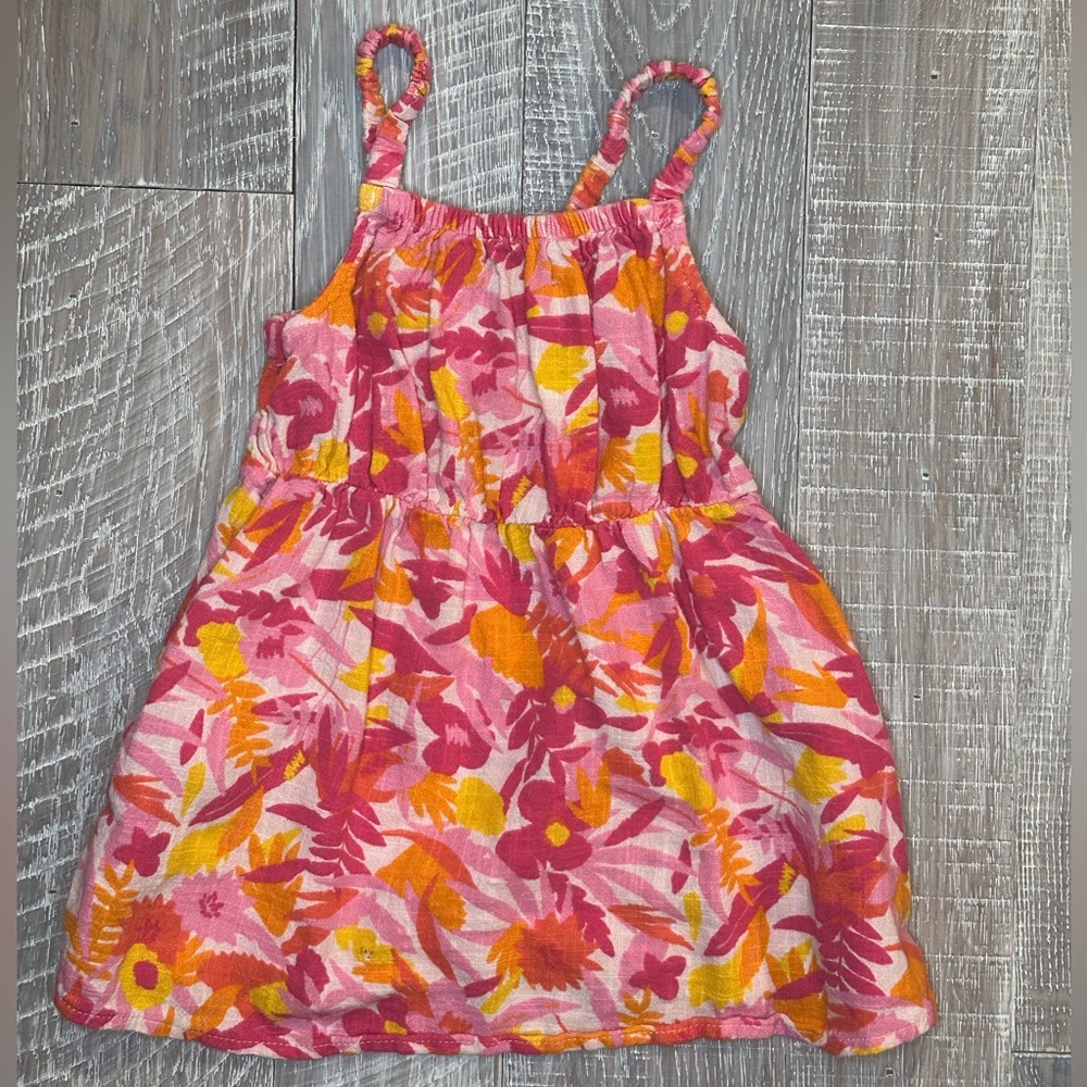 Cat & Jack Pink and Orange Sundress Sleeveless with Pockets